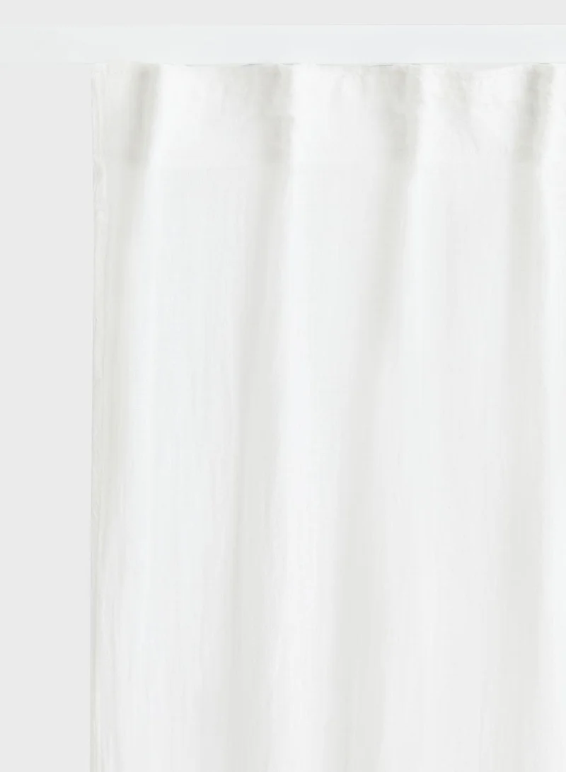 اتش اند ام ستائر من الكتان 120سم ×250سم (عدد 2)